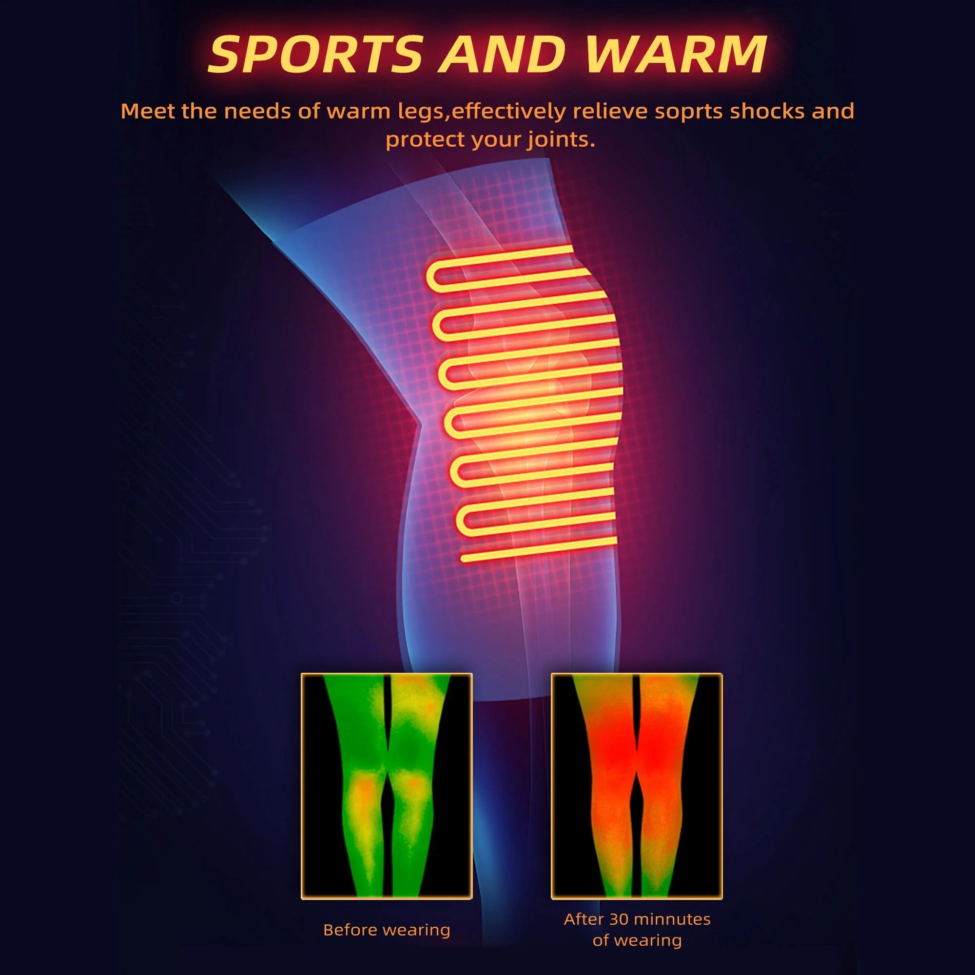 Copper Knee Brace Support for Men&Women Arthritis Knee Compression Sleeve for Pain Relief-L