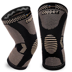 Copper Knee Brace Support for Men&Women Arthritis Knee Compression Sleeve for Pain Relief-L