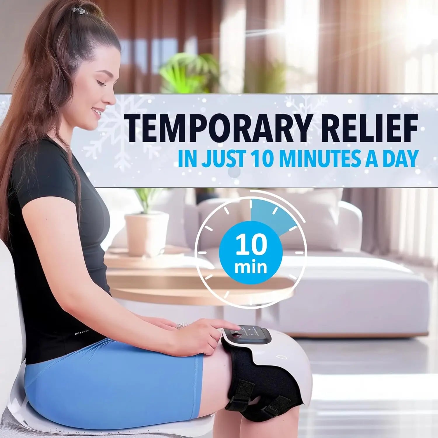 Knee Massager Smart Red Light and Massage Therapy for Swelling Stiff Joints Stretched Ligament and Muscles Injuries Gifts